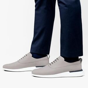 Wolf & Shepherd Gray Suede Oxford Dress Shoes